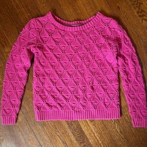 Tommy Hilfiger Pink Textured Knit Sweater – L
